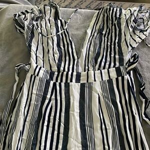 Striped body suit island gypsy